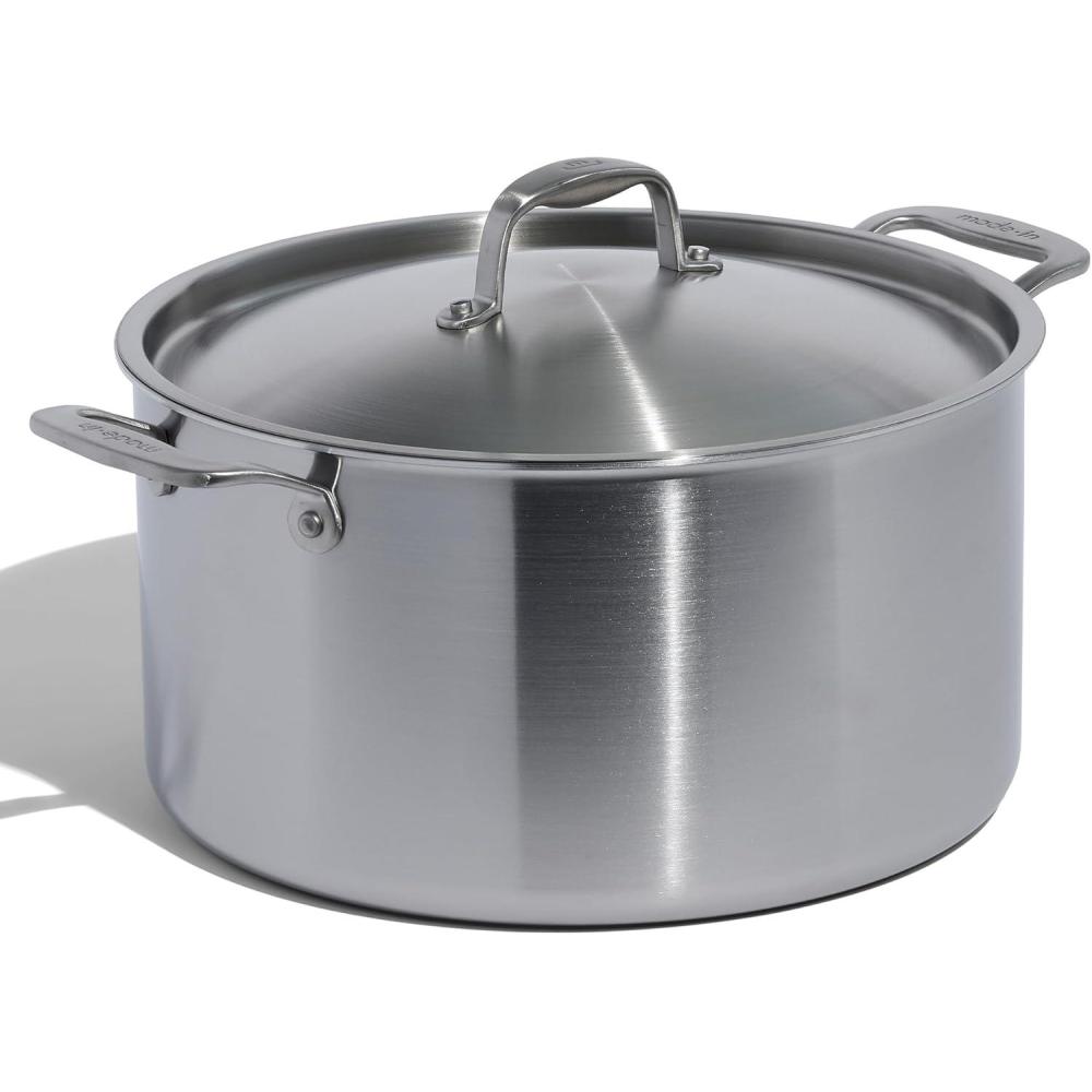 image:imageMade In Cookware 8 Quart Stainless Steel Stock Pot With Lid 5 Ply Stainless Clad Professional Cookware Crafted in Italy Induction Compatible12 Quart Stock Pot with Lid