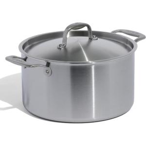 Made In Cookware – 8 Quart Stainless Steel Stock Pot With Lid – 5 Ply Stainless Clad – Professional Cookware – Crafted in Italy – Induction Compatible(8 Quart Stock Pot with Lid)