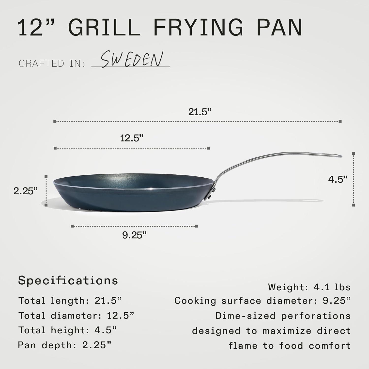 image:imageMade In Cookware 12 Seasoned Carbon Steel Grill Frying Pan Like Cast Iron but Better Professional Cookware Crafted in Sweden
