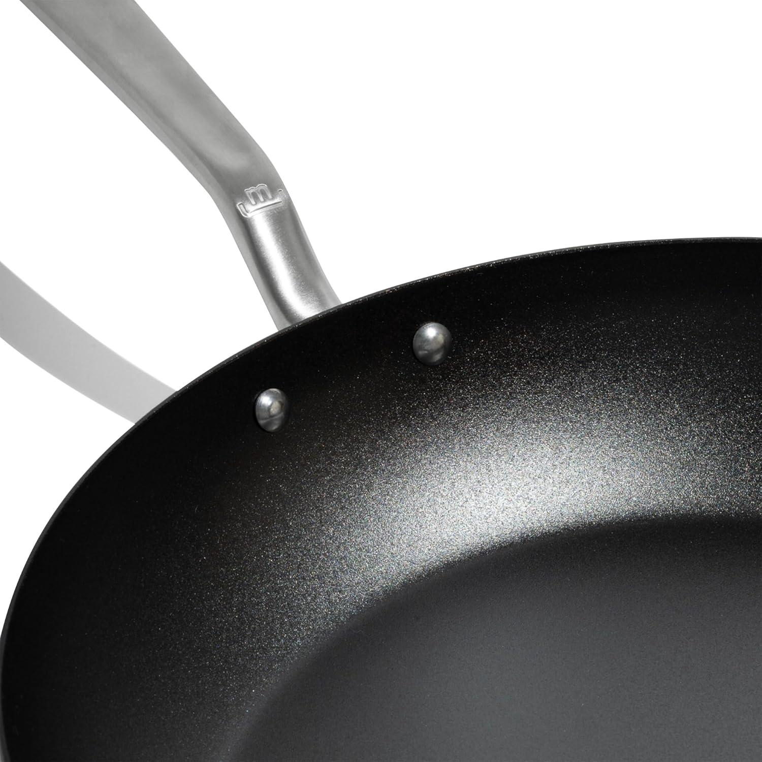 image:imageMade In Cookware 3 Piece Includes 81012 Seasoned Blue Carbon Steel Frying Pan Like Cast Iron but Better Professional Cookware Crafted in Sweden Induction Compatible2 Piece Set 10 12 Carbon Steel Pan