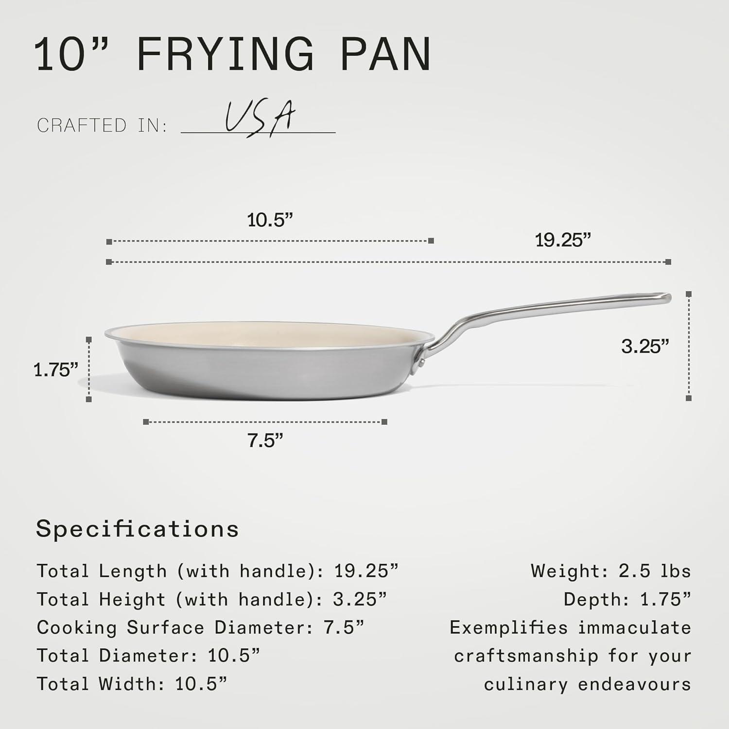 image:imageMade In Cookware 7Piece Ceramic Non Stick Pot and Pan Set Stainless Handle 5Ply Stainless Clad Professional Cookware Crafted in Italy Induction Compatible