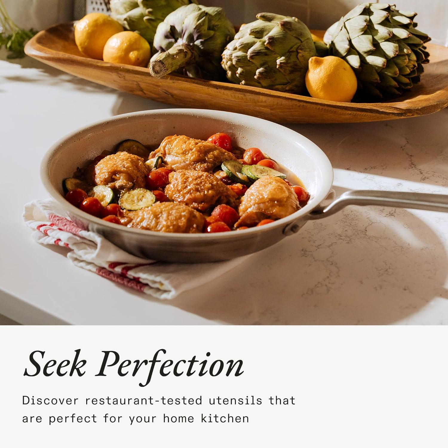 image:imageMade In Cookware 8 Nonstick Ceramic Frying Pan 5 Ply Stainless Clad Professional Cookware Induction Compatible