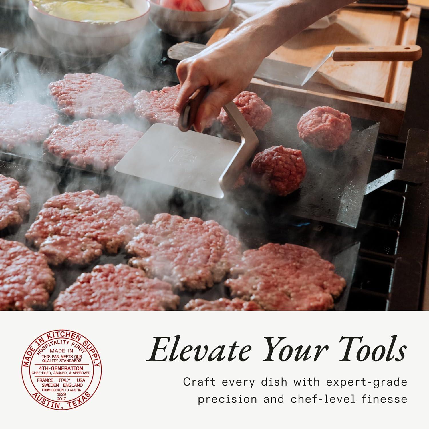 image:imageMade In Cookware Carbon Steel Griddle Grill Press Like Cast Iron but Better Professional Cookware Crafted in Sweden Induction Compatible