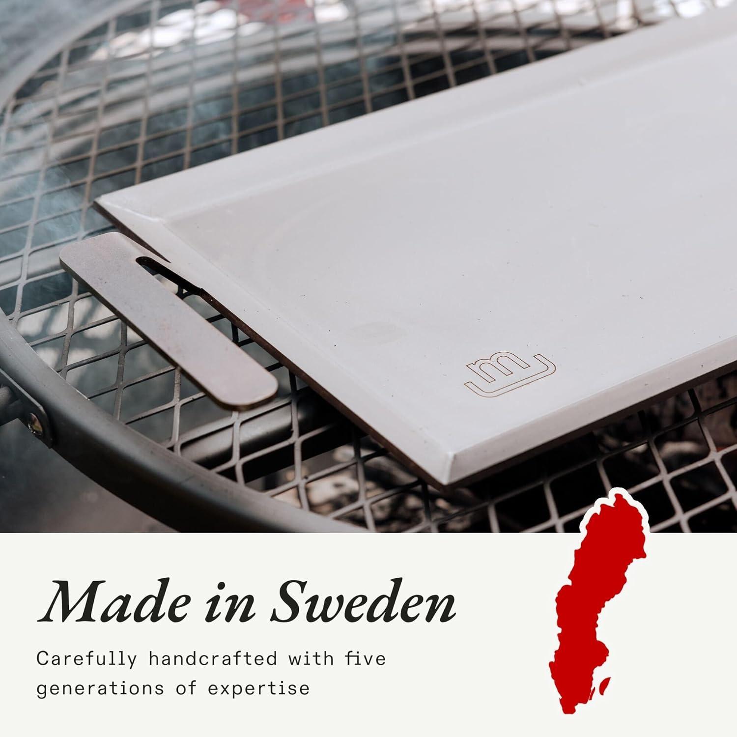 image:imageMade In Cookware Carbon Steel Griddle Grill Press Like Cast Iron but Better Professional Cookware Crafted in Sweden Induction Compatible