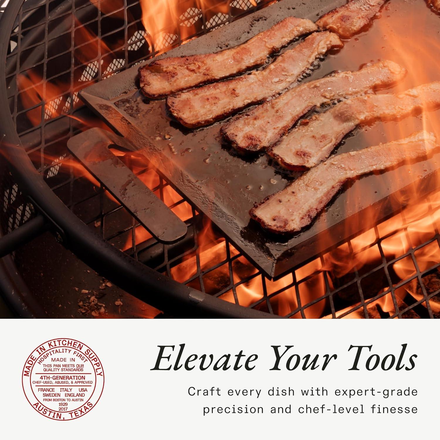 image:imageMade In Cookware Carbon Steel Griddle Like Cast Iron but Better Professional Cookware Crafted in Sweden Induction Compatible