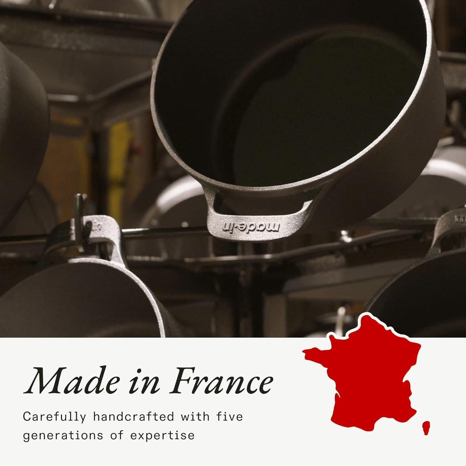 image:imageMade In Cookware Oval Dutch Oven 75 Quart Blue Enameled Cast Iron Exceptional Heat Retention amp Durability Professional Cookware Crafted In France Induction CompatibleBlue