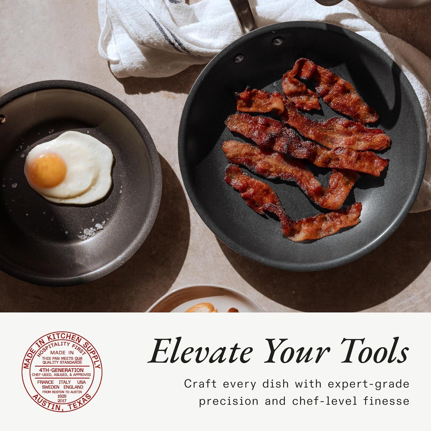 image:imageMade In Cookware ProCoat Non Stick 3 Piece Frying Pan Set Includes 81012 5 Ply Stainless Clad Professional Cookware Crafted in USA Induction Compatible Graphite