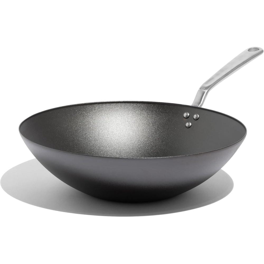 image:imageMade In Cookware 13 Seasoned Carbon Steel Wok Like Cast Iron but Better Professional Cookware Crafted in Sweden Induction Compatible13 Seasoned Carbon Steel