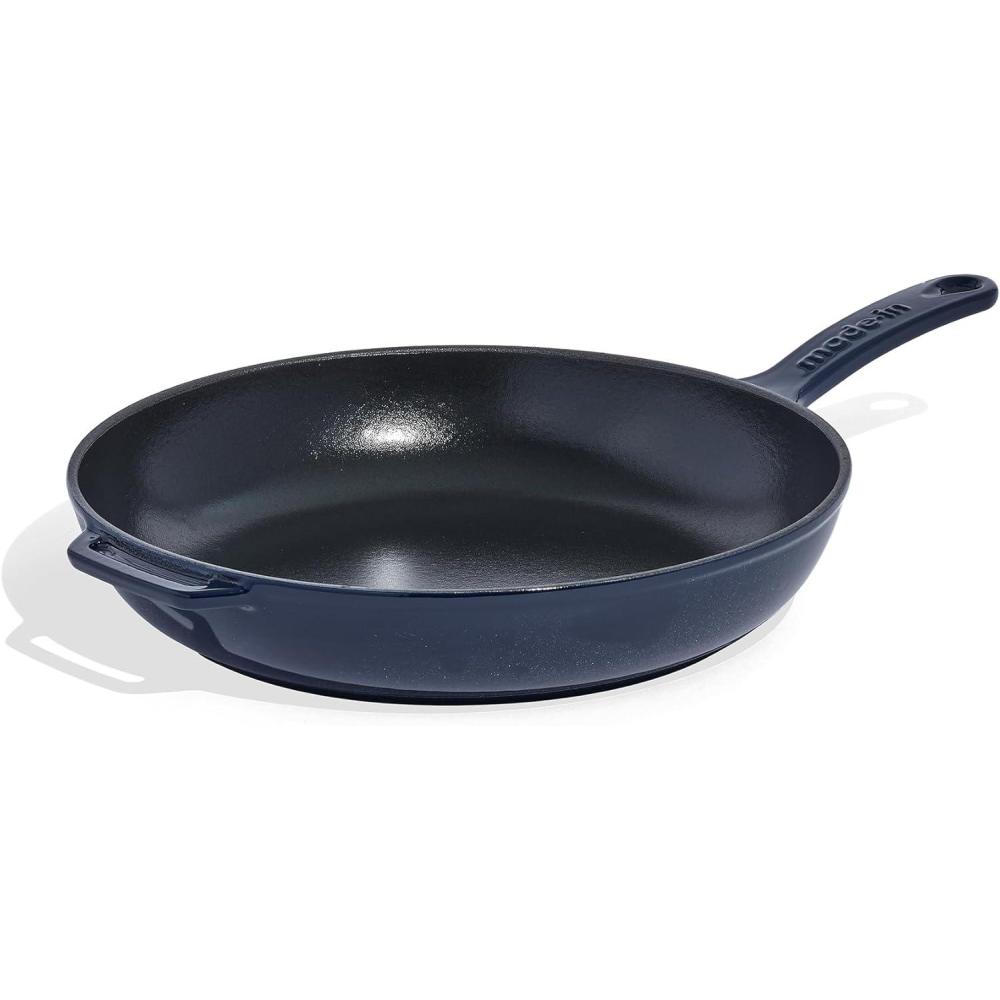 image:imageMade In Cookware Enameled Cast Iron Skillet Blue Exceptional Heat Retention amp Durability Professional Cookware Crafted in France Induction CompatibleBlue