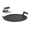 image:imageMade In Cookware  Seasoned 17 Round Carbon Steel Griddle  Grill Press  Like Cast Iron but Better  Professional Cookware  Crafted in Sweden  Induction Compatible