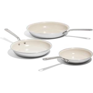 Made In Cookware – 12″ Ceramic Non Stick Frying Pan (Stainless Handle) – 5-Ply Stainless Clad with Stay-Cool Handle – Professional Cookware(Stainless Handle)