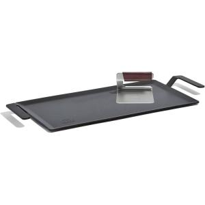 Made In Cookware – Carbon Steel Griddle + Grill Press – (Like Cast Iron, but Better) – Professional Cookware – Crafted in Sweden – Induction Compatible