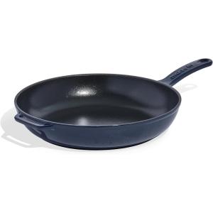 Made In Cookware – Enameled Cast Iron Skillet – Blue – Exceptional Heat Retention & Durability – Professional Cookware – Crafted in France – Induction Compatible(Blue)