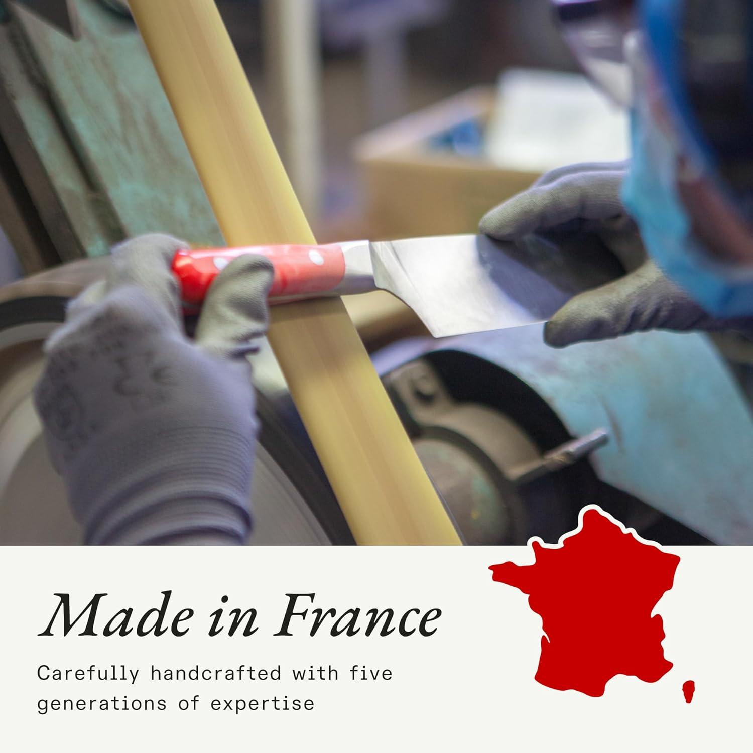 image:imageMade In Cookware 4 Paring Knife France Full Tang With Olive Wood HandleBlue Handle