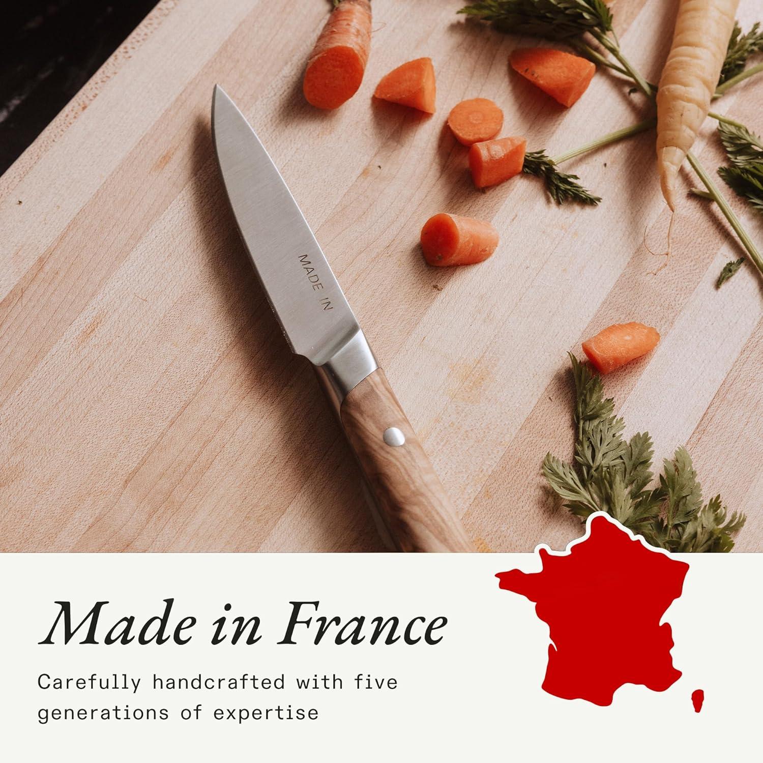 image:imageMade In Cookware 4 Paring Knife France Full Tang With Olive Wood HandleOlive Wood Handle