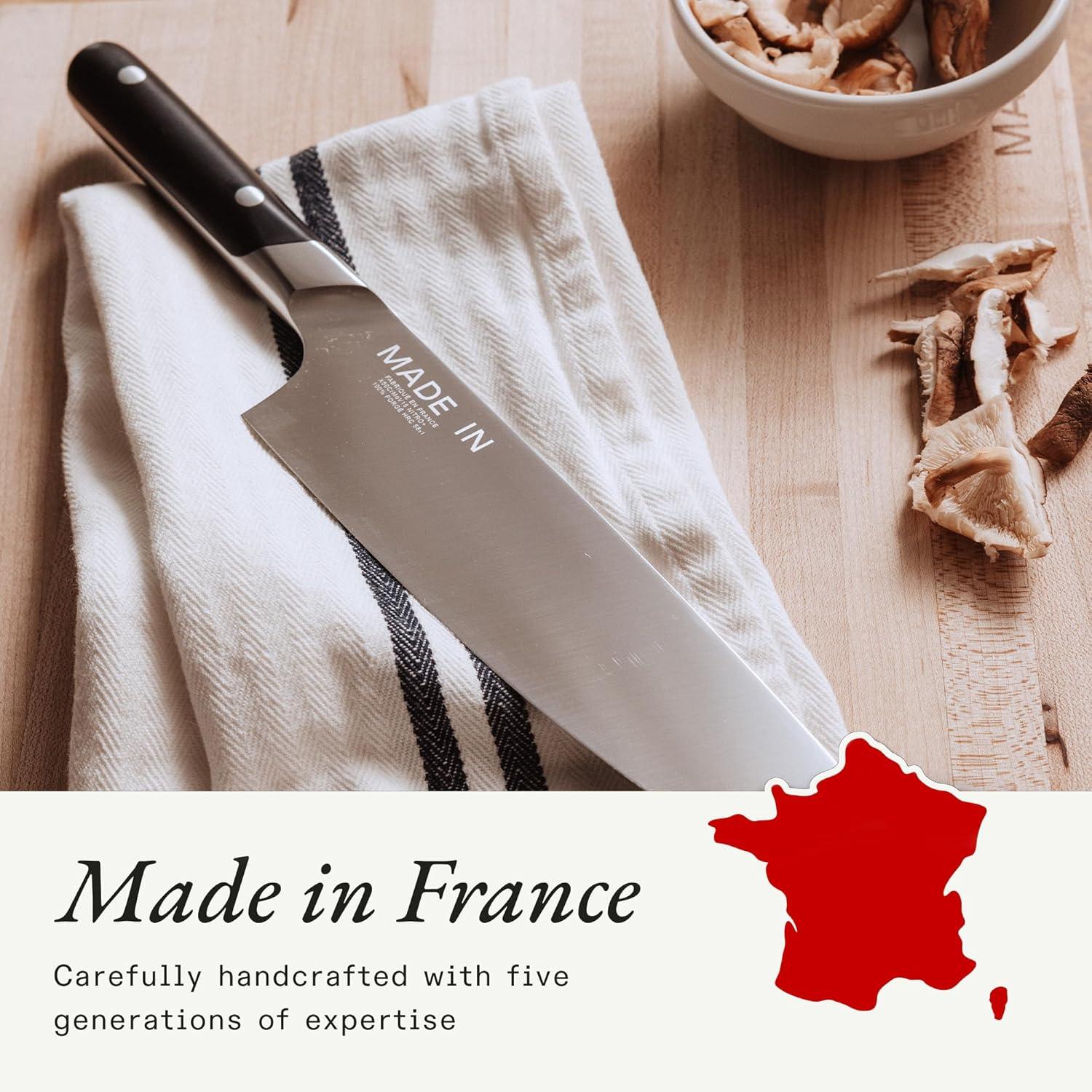 image:imageMade In Cookware 8 Chef Knife Crafted in France Full Tang With Truffle Black HandleBlack Handle