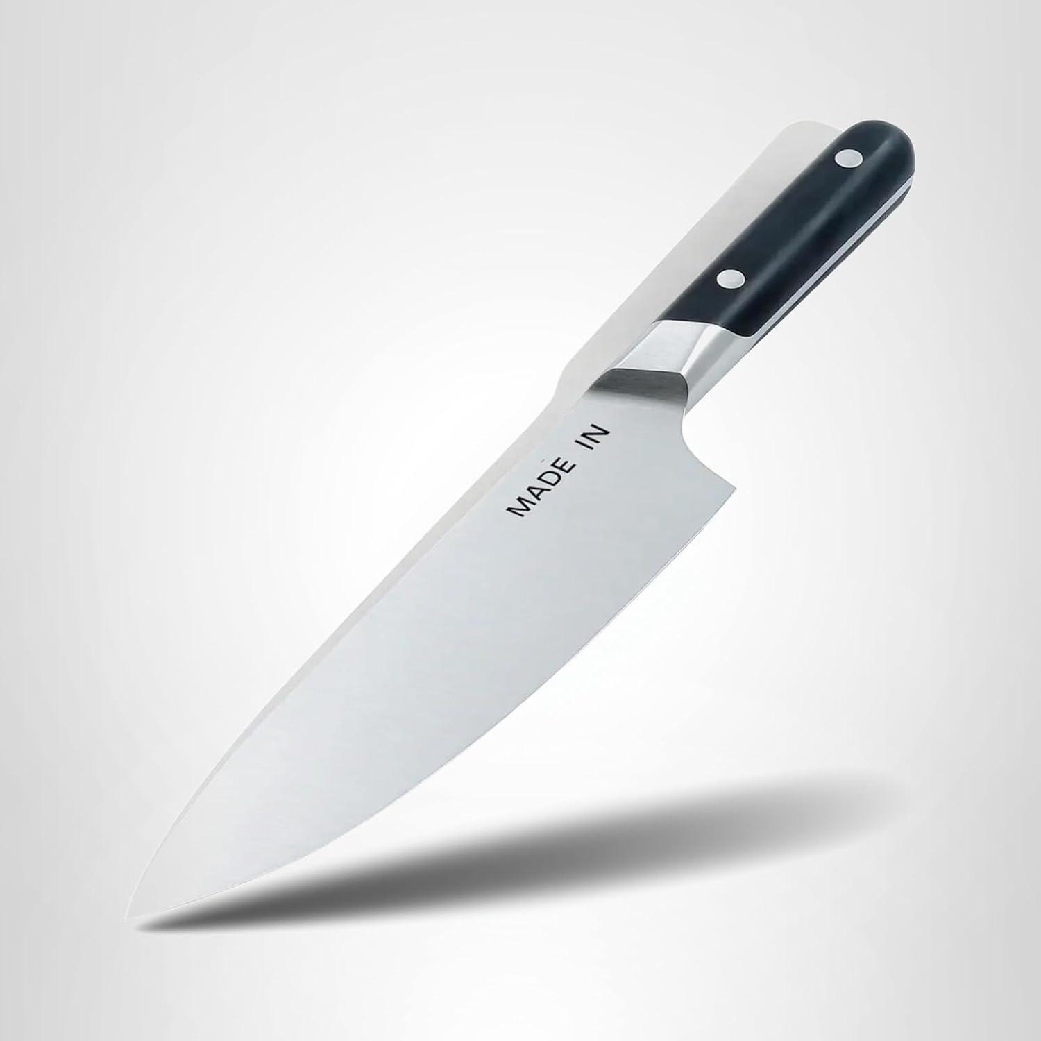 image:imageMade In Cookware 8 Chef Knife Crafted in France Full Tang With Truffle Black HandleBlack Handle