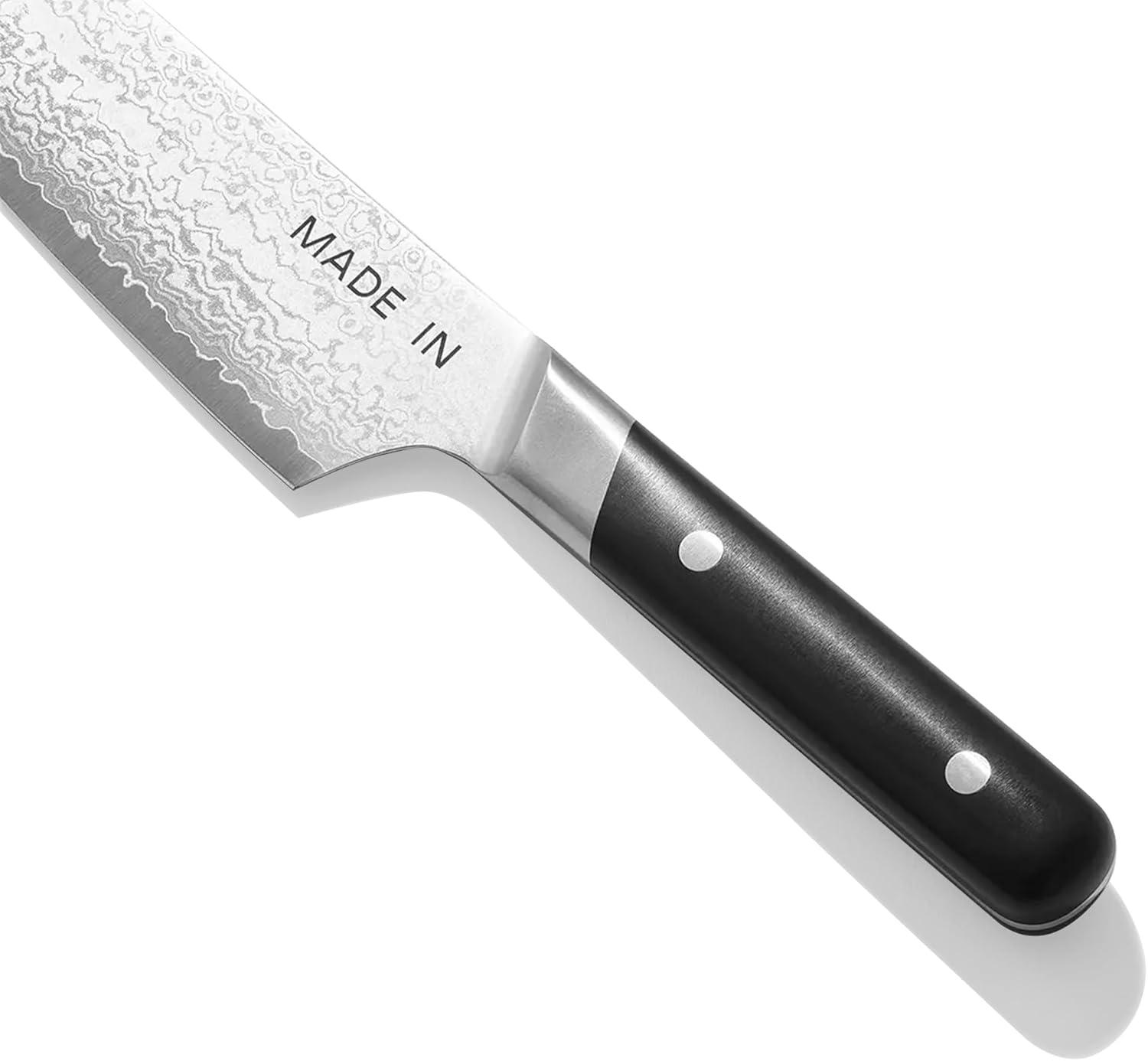 image:imageMade In Cookware 8 Japanese Damascus Steel Gyuto Chef Knife 66 Layers of Damascus Steel with a VG10 Core Crafted in Japan Full Tang With Black POM Handle