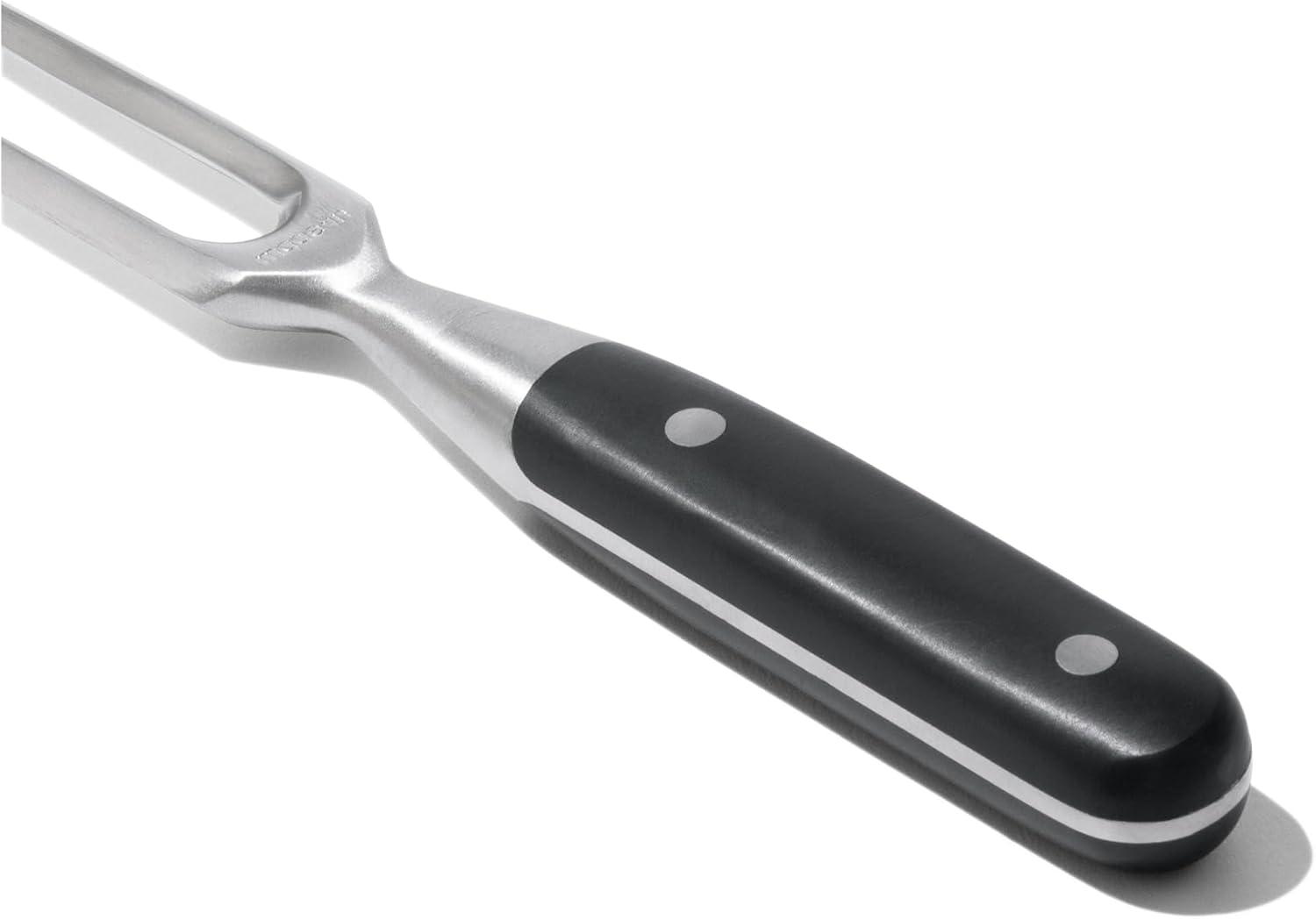 image:imageMade In Cookware Carving Set Includes Carving Knife and Fork Crafted in France Full Tang with Black POM Handle