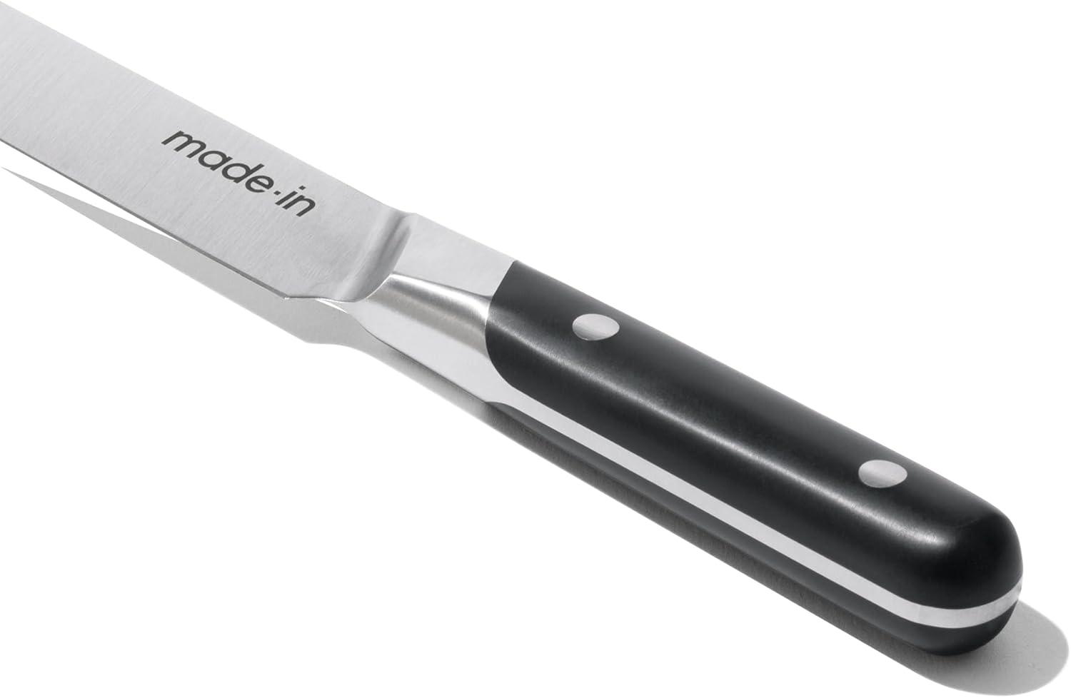 image:imageMade In Cookware Carving Set Includes Carving Knife and Fork Crafted in France Full Tang with Black POM Handle