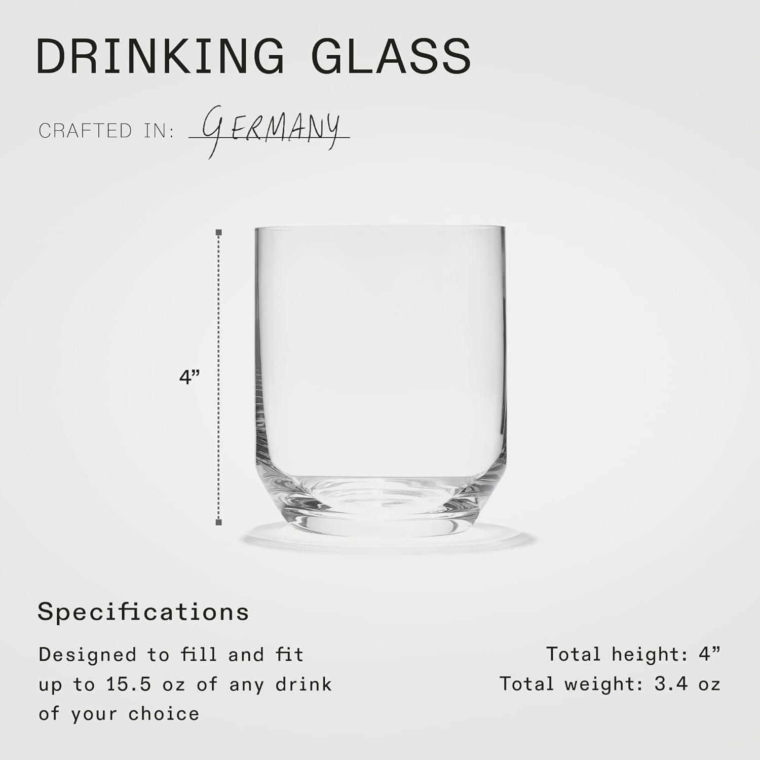 image:imageMade In Cookware Drinking Glasses 15 oz Set of 4 Made of UltraDurable Crystal Crafted in Germany