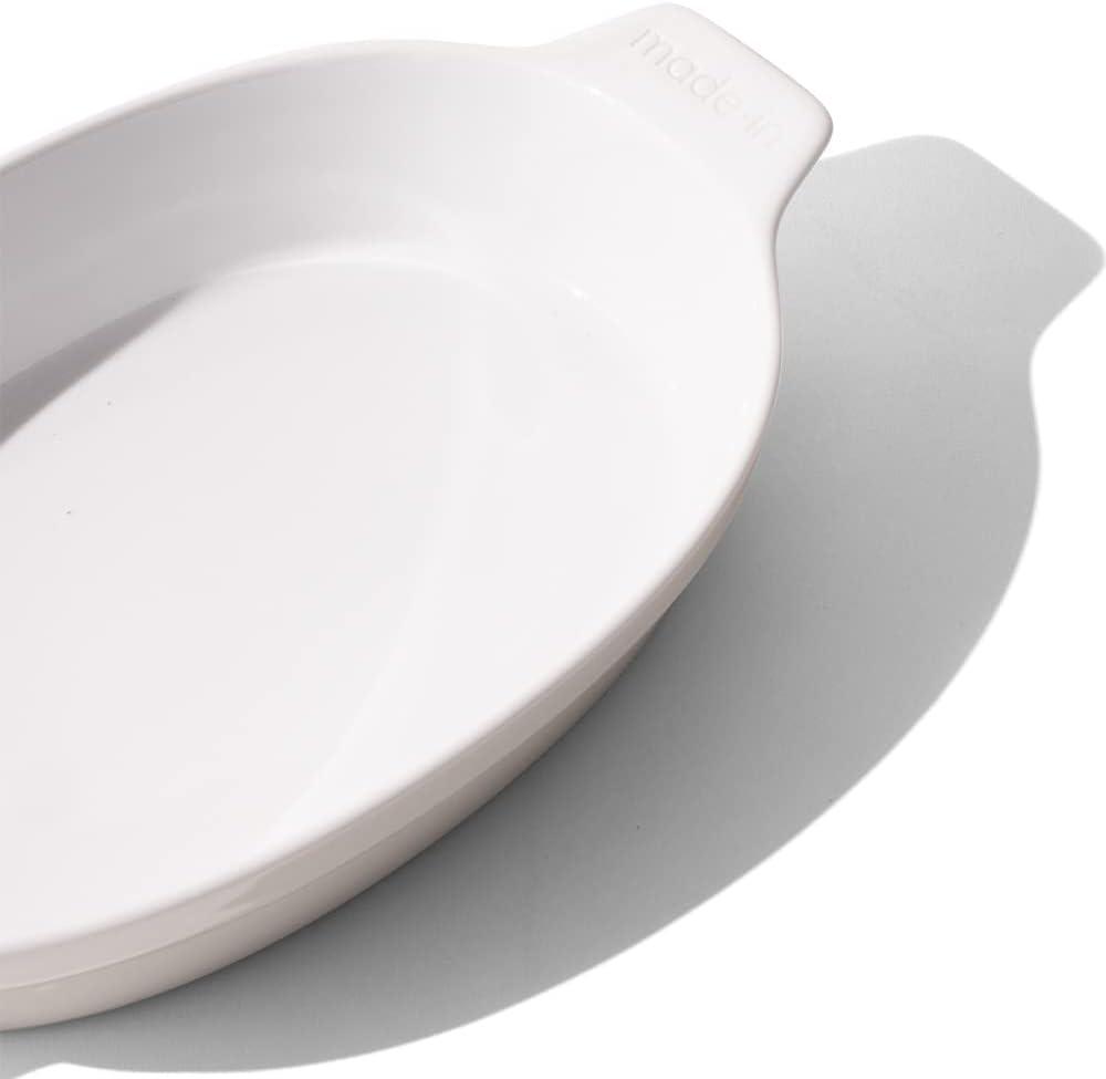 image:imageMade In Cookware Oval Baking Dish White Hand Crafted Porcelain Professional Bakeware Made in FrancePorcelain White