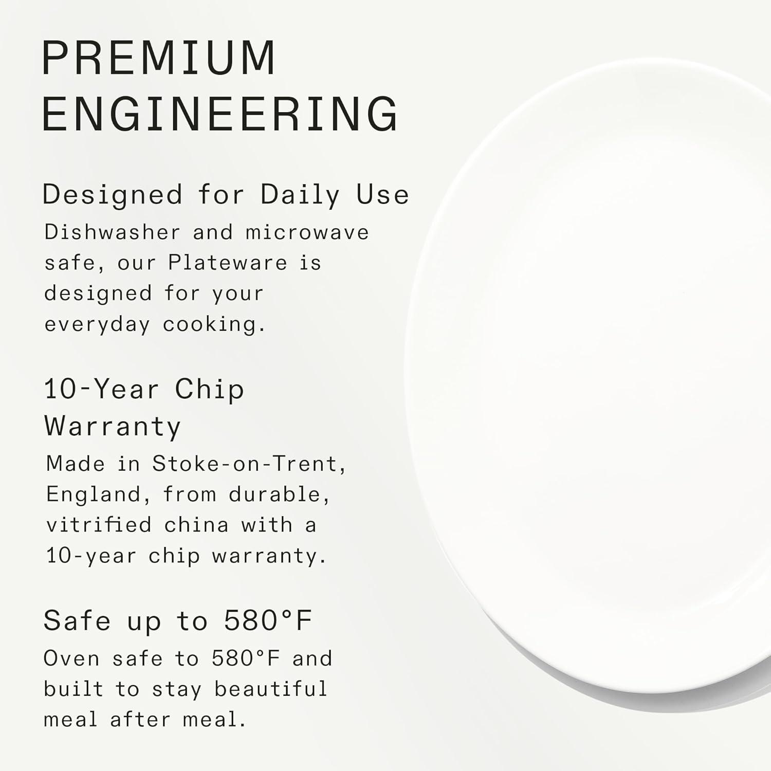 image:imageMade In Cookware Serving Platter White Porcelain EnglandWhite