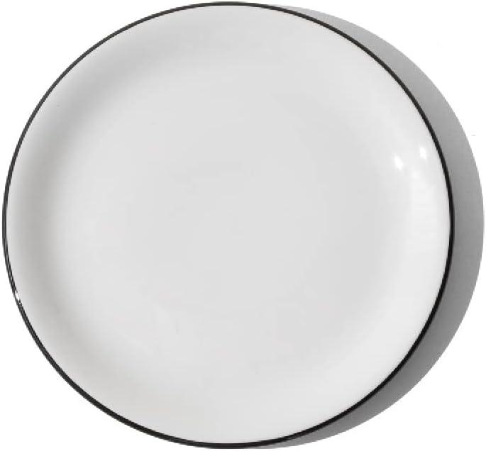 image:imageMade In Cookware Set of 4 Bread and Butter Plates White With Black Rim Porcelain EnglandWhite w Black Rim