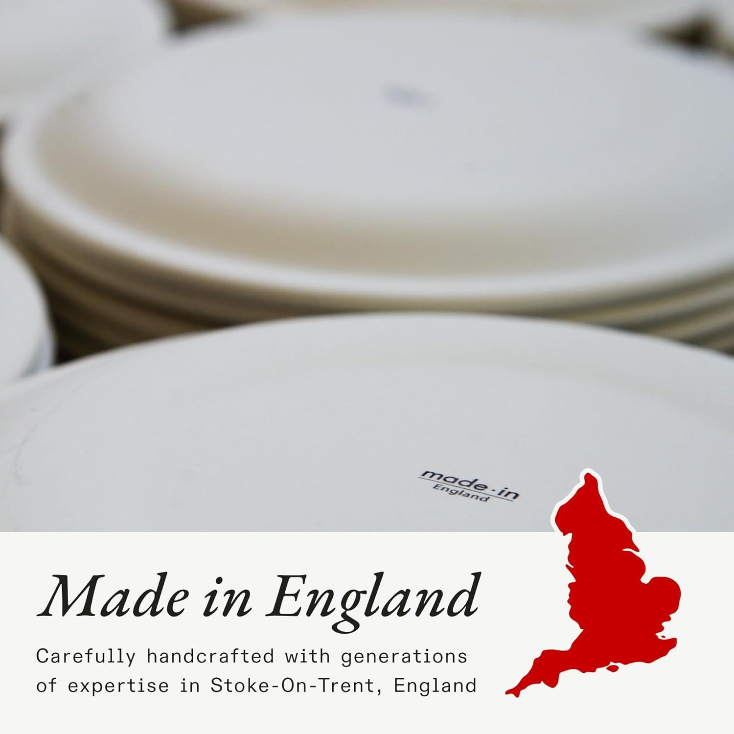 image:imageMade In Cookware Set of 4 Entre Bowls White With Navy Rim Porcelain EnglandWhite w Red Rim
