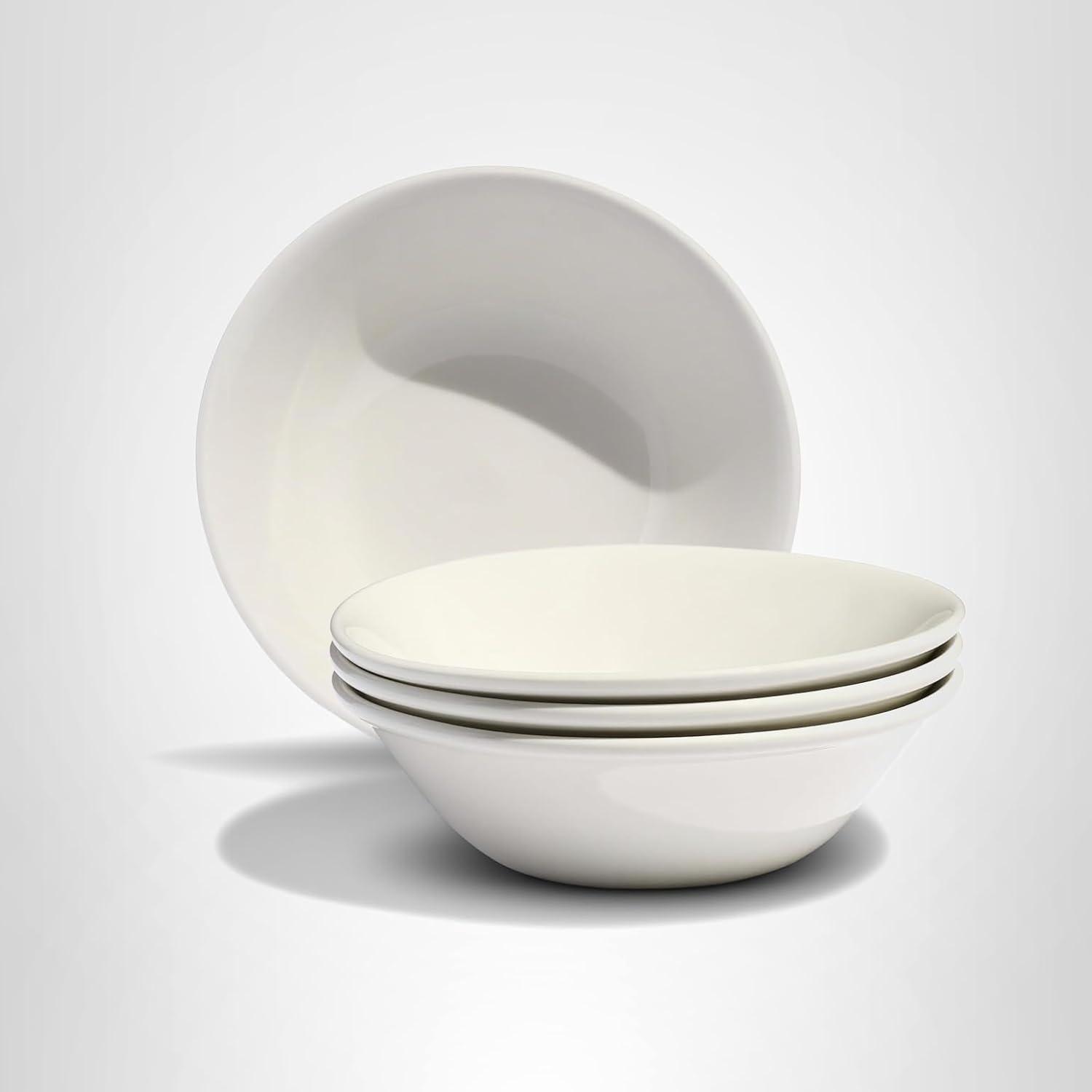 image:imageMade In Cookware Set of 4 Side Bowls White With Navy Rim Porcelain EnglandWhite