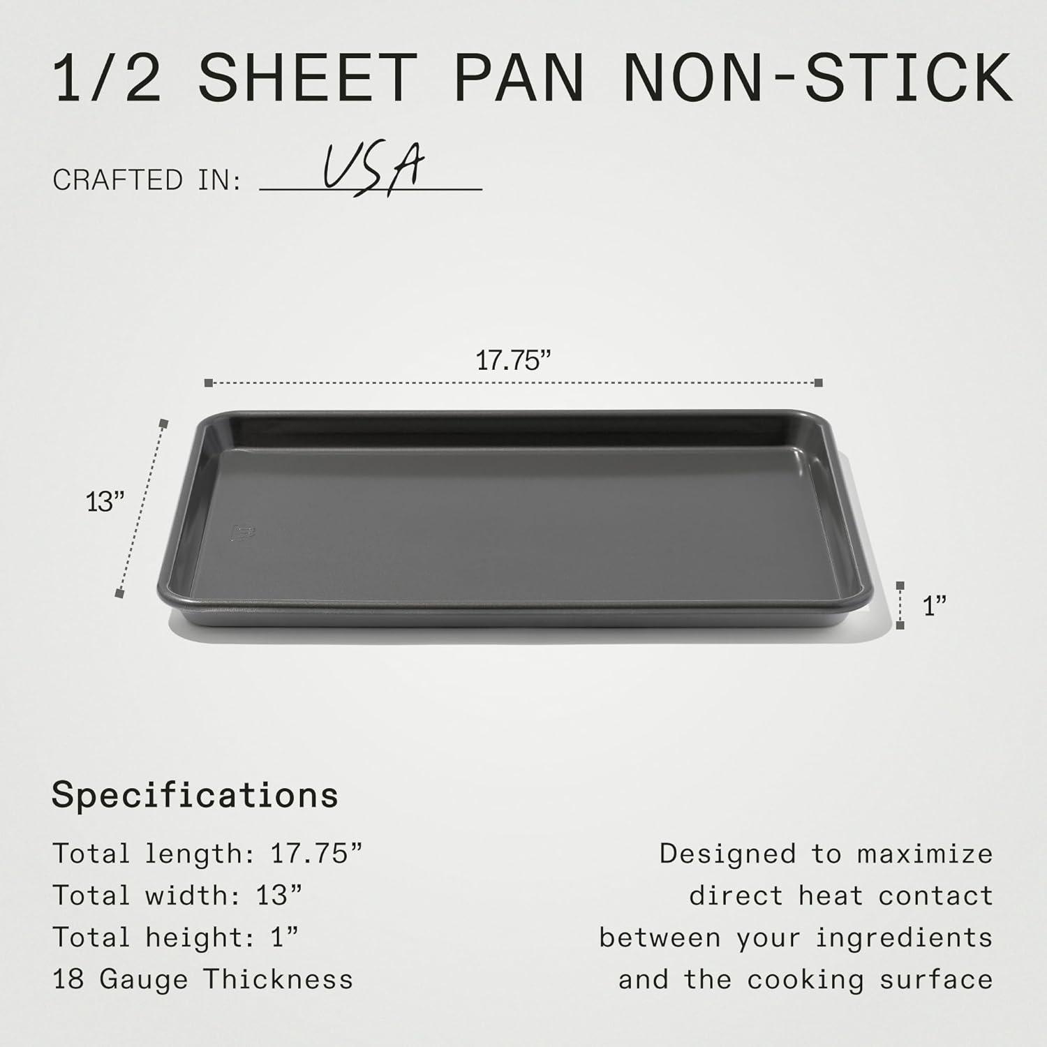image:imageMade In Cookware Sheet Pan Non Stick Commercial Grade Aluminum Non Stick Professional BakewareHalf Sheet Pan Non Stick