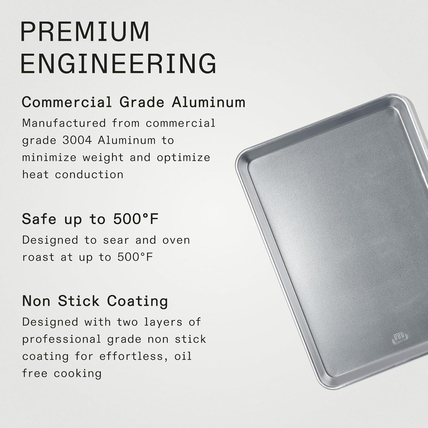 image:imageMade In Cookware Sheet Pan Non Stick Commercial Grade Aluminum Non Stick Professional BakewareHalf Sheet Pan Standard