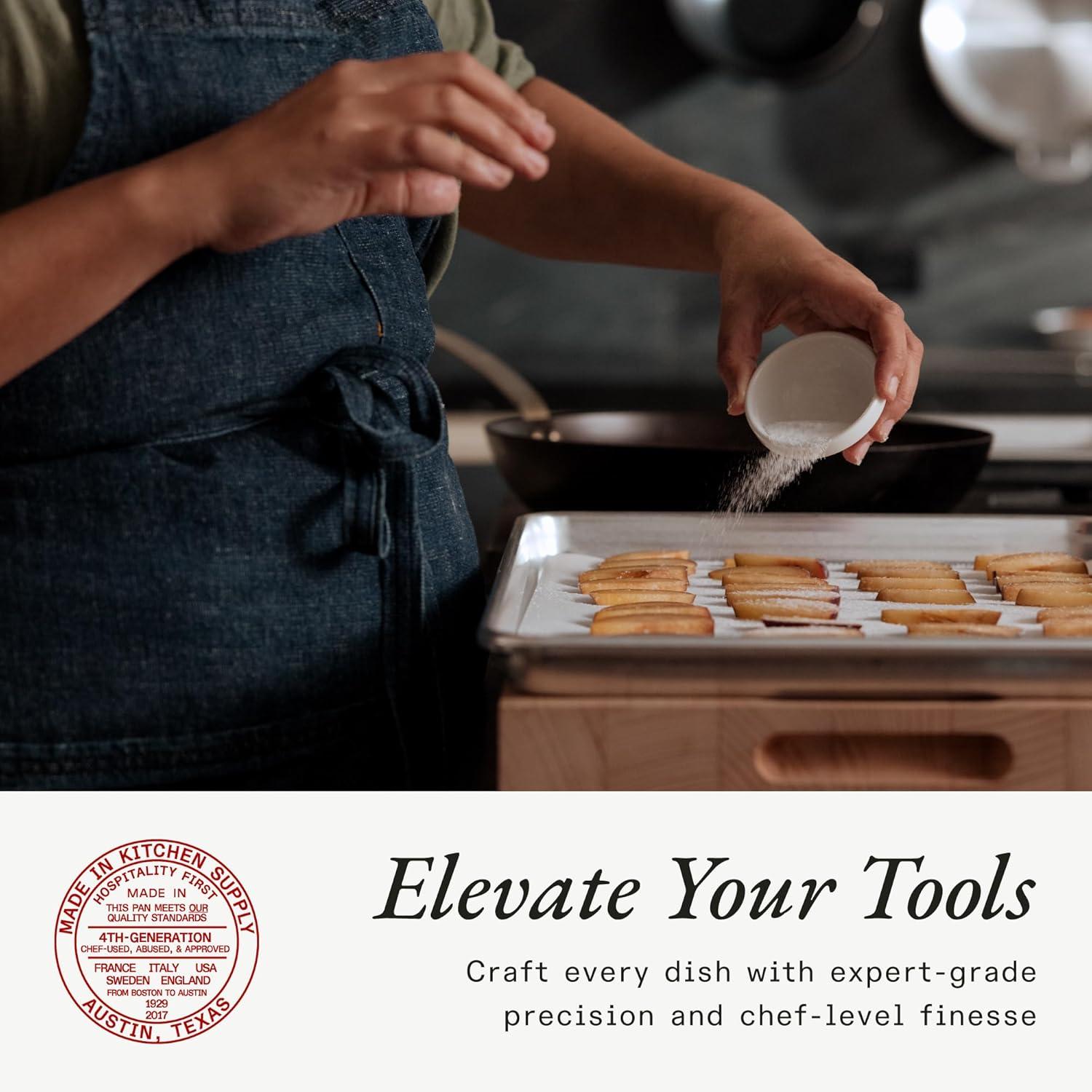 image:imageMade In Cookware Sheet Pan Non Stick Commercial Grade Aluminum Non Stick Professional BakewareQuarter Sheet Pan Standard