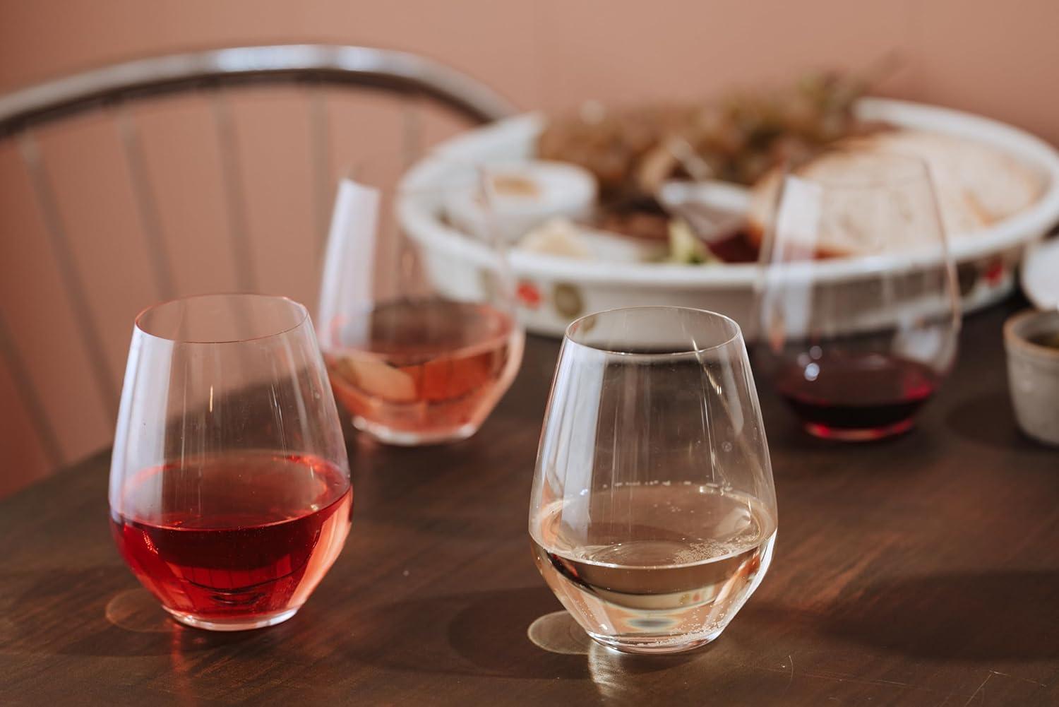 image:imageMade In Cookware Stemless Crystal Wine Glasses Set of 4 Crafted in Germany LeadFree Crystal Glass