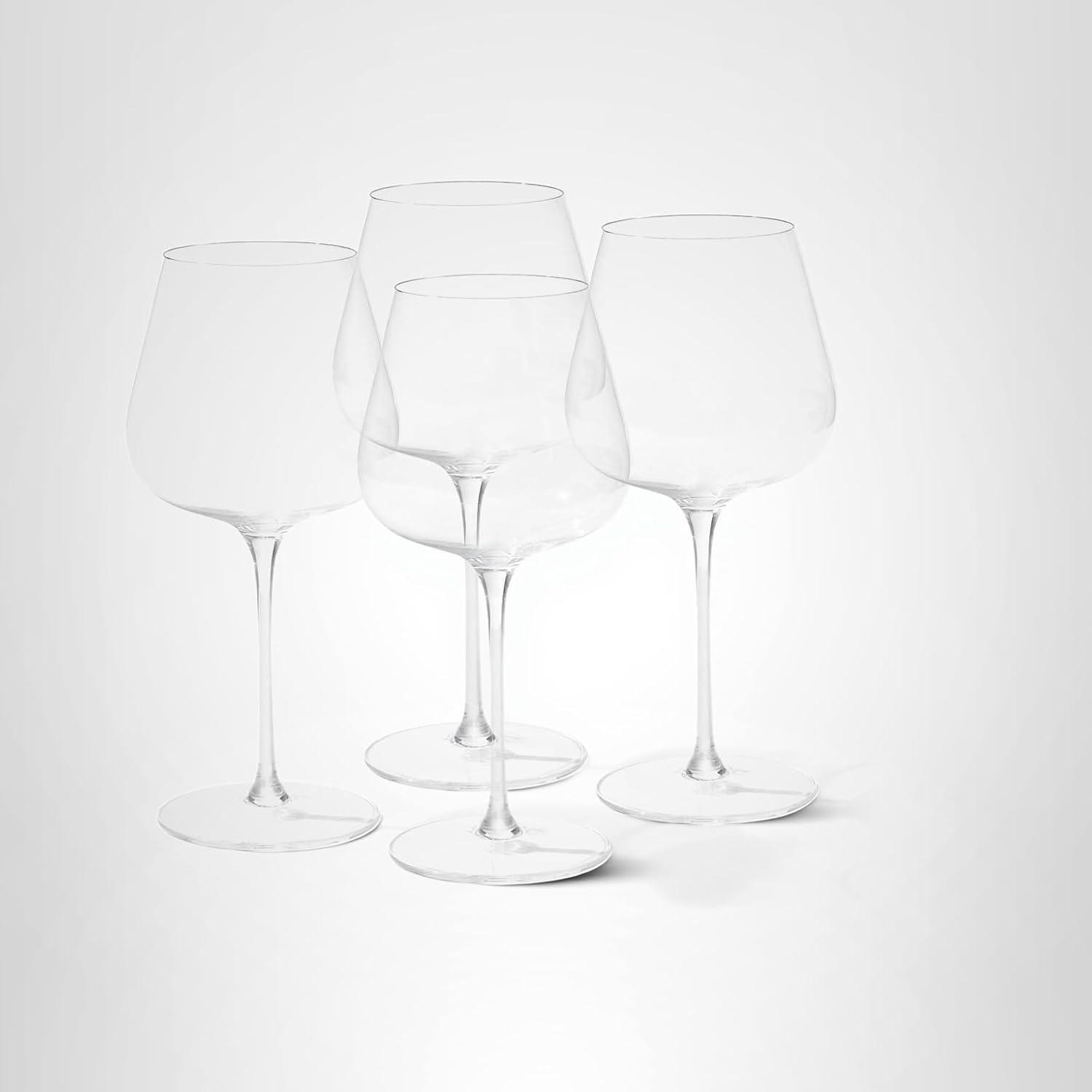 image:imageMade In Cookware White Wine Glasses Set of 4 Dishwasher Safe Crafted in GermanyRed 4