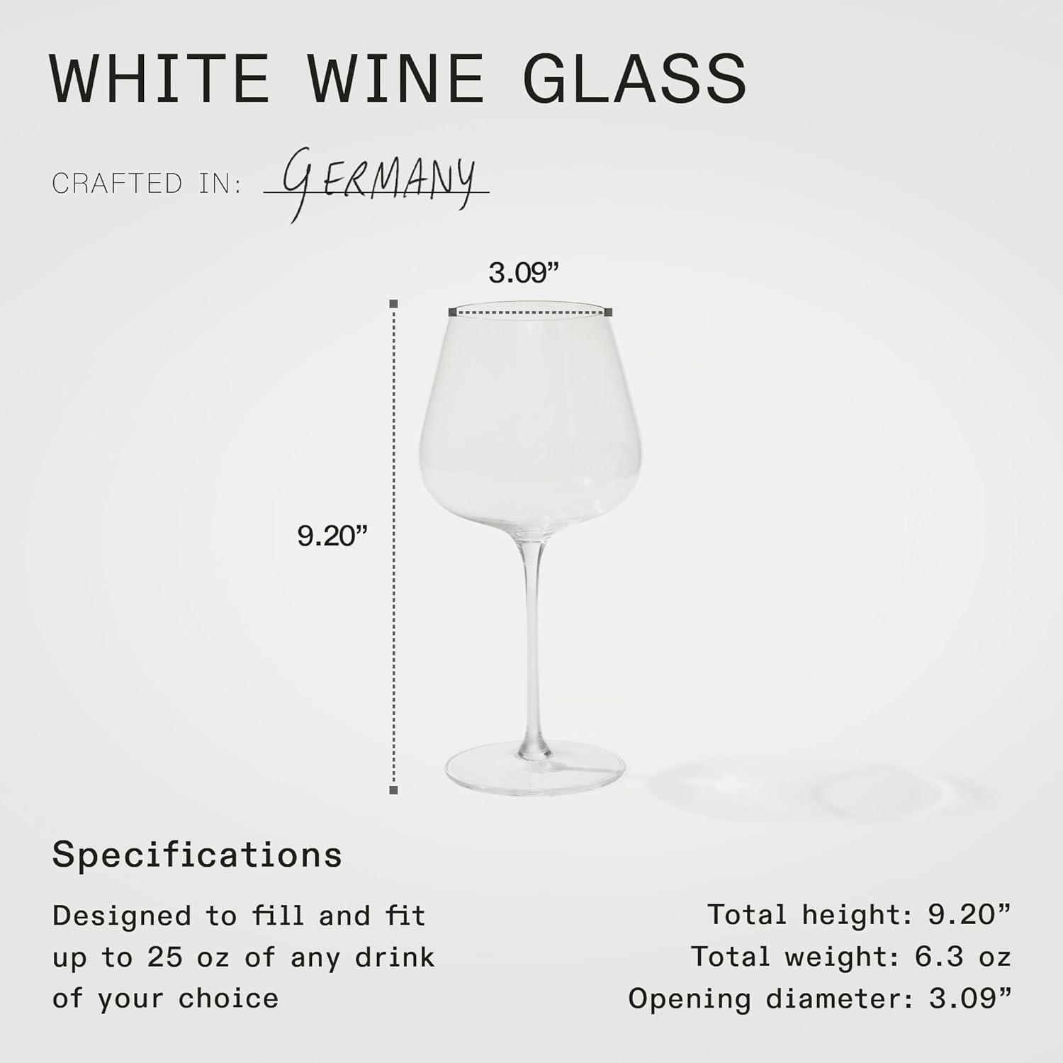 image:imageMade In Cookware White Wine Glasses Set of 4 Dishwasher Safe Crafted in GermanyRed 4