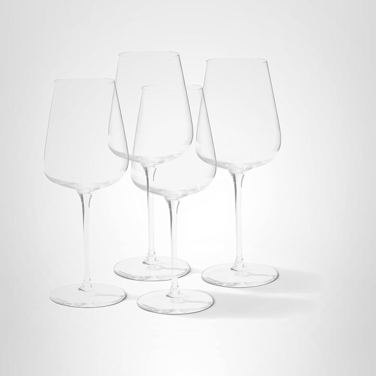 image:imageMade In Cookware White Wine Glasses Set of 4 Dishwasher Safe Crafted in GermanyWhite 4