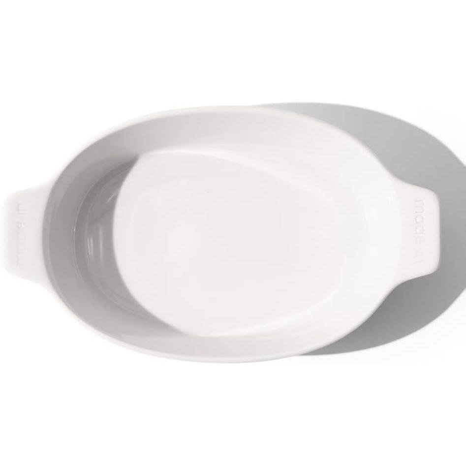 image:imageMade In Cookware  Oval Baking Dish  White  Hand Crafted Porcelain  Professional Bakeware  Made in FrancePorcelain White