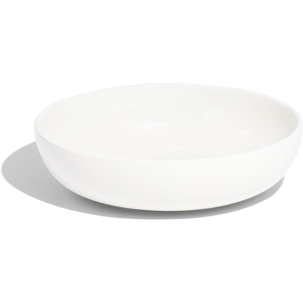 image:imageMade In Cookware Serving Bowl White With Red Rim Porcelain EnglandWhite