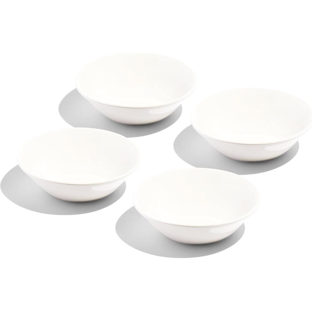 image:imageMade In Cookware Set of 4 Side Bowls White With Navy Rim Porcelain EnglandWhite
