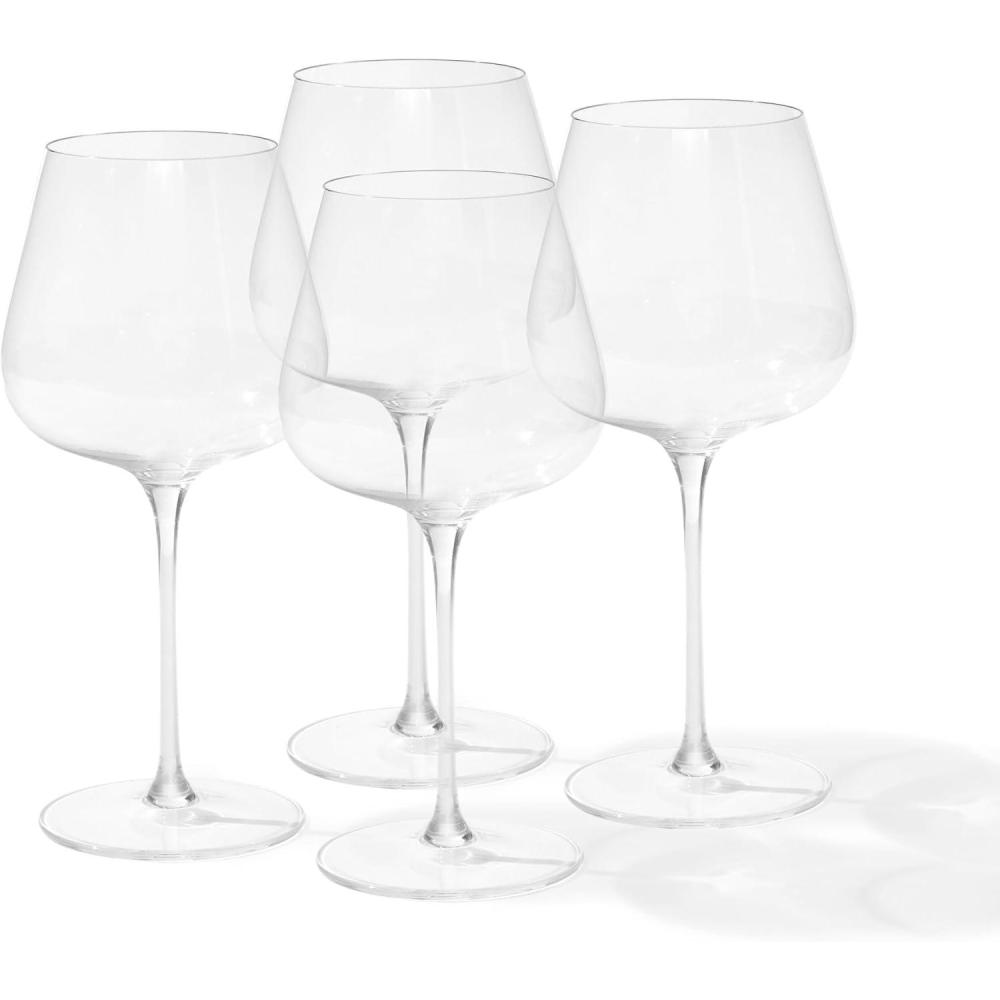 image:imageMade In Cookware White Wine Glasses Set of 4 Dishwasher Safe Crafted in GermanyRed 4