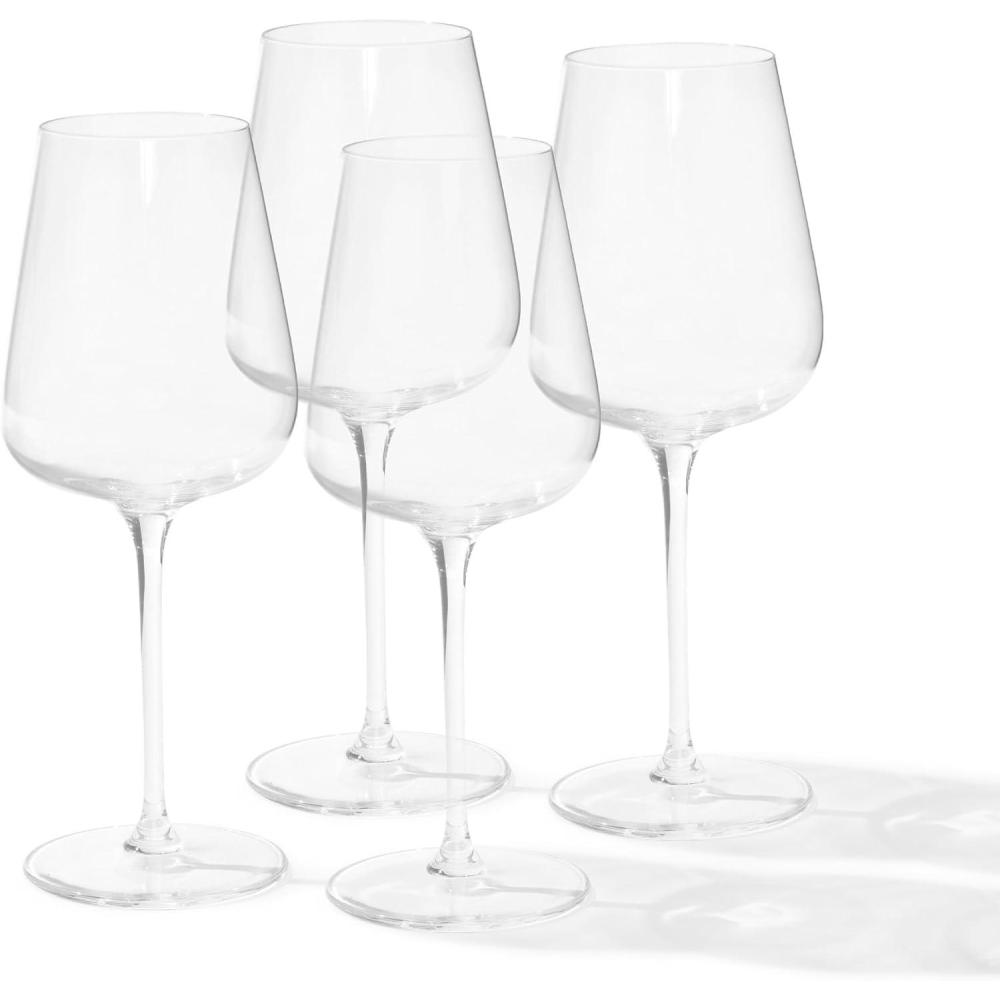 image:imageMade In Cookware White Wine Glasses Set of 4 Dishwasher Safe Crafted in GermanyWhite 4