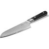 image:imageMade In Cookware  6 Japanese Damascus Steel Santoku Knife  66 Layers of Damascus Steel with a VG10 Core  Crafted in Japan  Full Tang With Black POM Handle