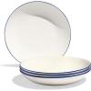 White w/ Navy Rim