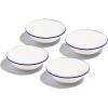 image:imageMade In Cookware  Set of 4  Side Bowls  White With Navy Rim  Porcelain EnglandWhite w Navy Rim