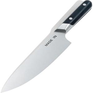 Made In Cookware – 8″ Chef Knife – Crafted in France – Full Tang With Truffle Black Handle(Black Handle)