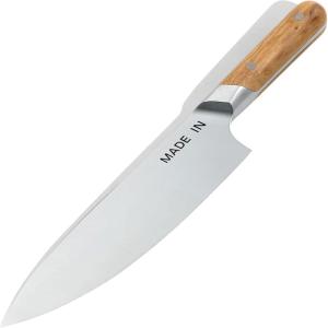 Made In Cookware – 8″ Chef Knife – Crafted in France – Full Tang With Truffle Black Handle(Olive Wood Handle)