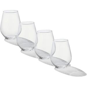 Made In Cookware – Stemless Crystal Wine Glasses – Set of 4 – Crafted in Germany – Lead-Free Crystal Glass