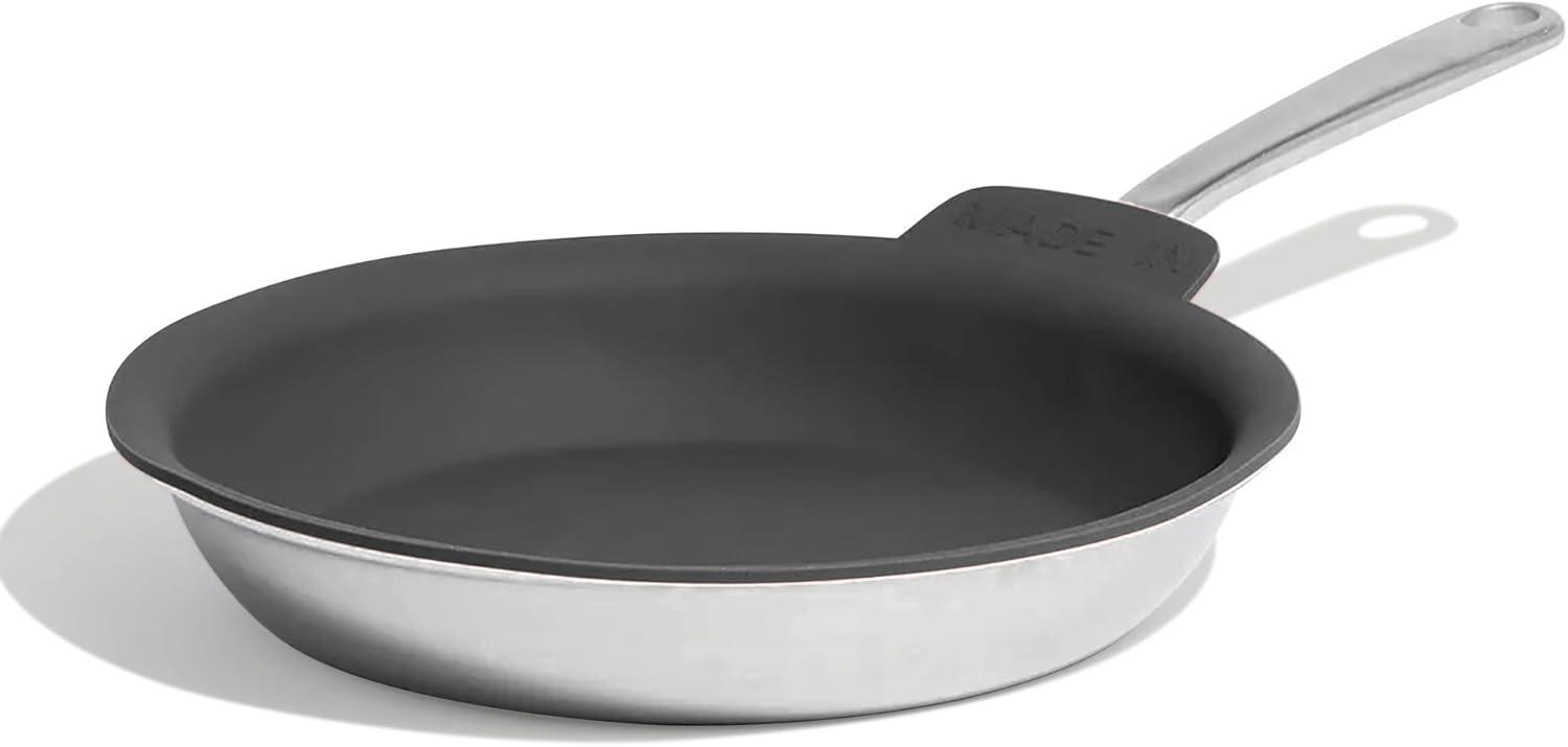 image:imageMade In Cookware 12 Frying Pan Protector Molded Silicone Dishwasher Safe GraphiteGraphite