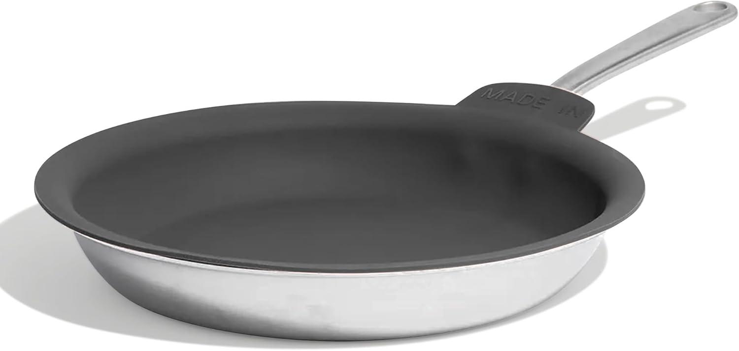 image:imageMade In Cookware 12 Frying Pan Protector Molded Silicone Dishwasher Safe GraphiteGraphite